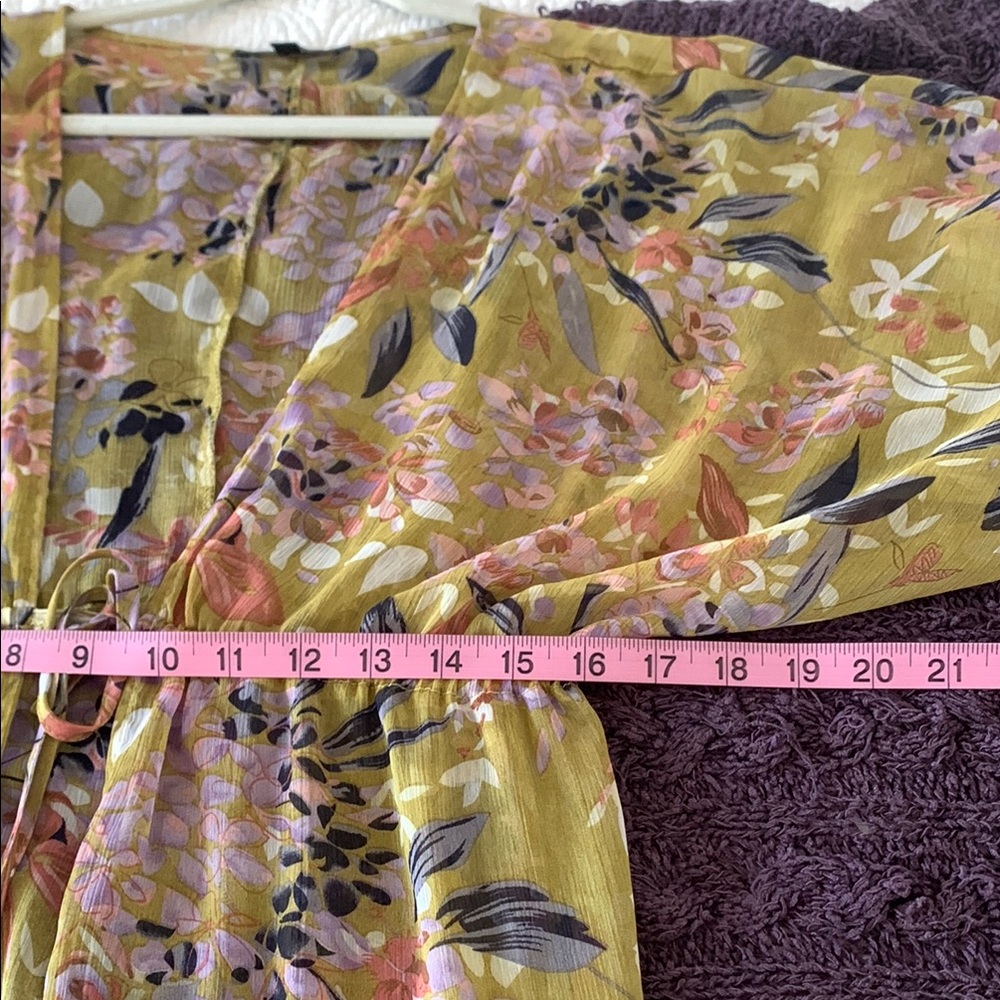 Aakaa Floral Swim Coverup in Yellow and Pink - Picture 5 of 7